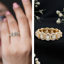 Load image into Gallery viewer, Certified Moissanite Statement Wedding Band for Women