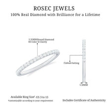 Load image into Gallery viewer, Stackable Diamond Eternity Ring in Fish Tail Setting