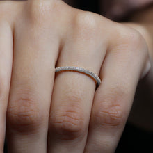 Load image into Gallery viewer, Stackable Diamond Eternity Ring in Fish Tail Setting