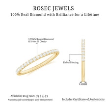 Load image into Gallery viewer, Stackable Diamond Eternity Ring in Fish Tail Setting