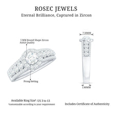 Load image into Gallery viewer, 0.5 Carat Zircon Statement Engagement Ring