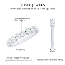 Load image into Gallery viewer, Minimalist Moissanite Flower Wedding Band for Women