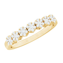 Load image into Gallery viewer, Minimalist Moissanite Flower Wedding Band for Women