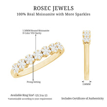 Load image into Gallery viewer, Minimalist Moissanite Flower Wedding Band for Women