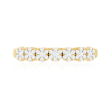 Load image into Gallery viewer, Minimalist Moissanite Flower Wedding Band for Women