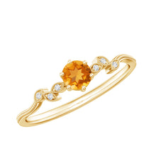 Load image into Gallery viewer, Nature Inspired Citrine and Diamond Proposal Ring for Her