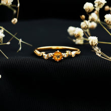 Load image into Gallery viewer, Nature Inspired Citrine and Diamond Proposal Ring for Her