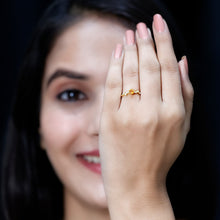 Load image into Gallery viewer, Nature Inspired Citrine and Diamond Proposal Ring for Her