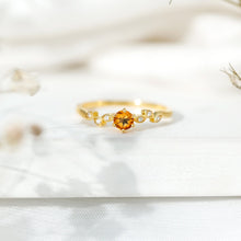 Load image into Gallery viewer, Nature Inspired Citrine and Diamond Proposal Ring for Her