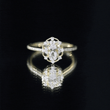 Load image into Gallery viewer, Vintage Inspired Morganite Engagement Ring with Diamonds