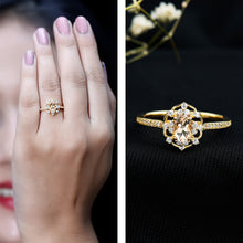 Load image into Gallery viewer, Vintage Inspired Morganite Engagement Ring with Diamonds