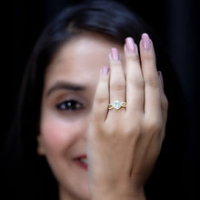 Load image into Gallery viewer, Genuine Ethiopian Opal and Diamond Oval Engagement Ring