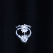 Load image into Gallery viewer, Natural 1 Carat Oval Cut Moonstone and Diamond Engagement Ring
