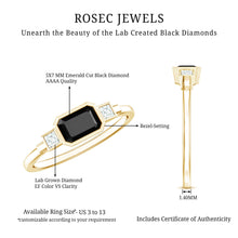 Load image into Gallery viewer, Lab Grown Black Diamond Bezel Set Engagement Ring For Women