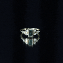 Load image into Gallery viewer, Bezel Set Lab Grown Emerald and Diamond Pre Engagement Ring