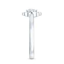 Load image into Gallery viewer, Solitaire Lab Grown Diamond Flower Promise Ring with Certificate
