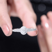Load image into Gallery viewer, Vintage Inspired Lab Grown Diamond Double Halo Engagement Ring