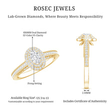 Load image into Gallery viewer, Vintage Inspired Lab Grown Diamond Double Halo Engagement Ring
