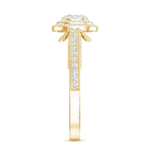 Load image into Gallery viewer, Vintage Inspired Lab Grown Diamond Double Halo Engagement Ring