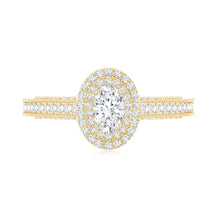 Load image into Gallery viewer, Vintage Inspired Lab Grown Diamond Double Halo Engagement Ring