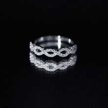 Load image into Gallery viewer, Pave Set Lab Grown Diamond Infinity Wedding Band