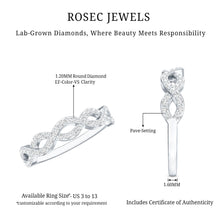Load image into Gallery viewer, Pave Set Lab Grown Diamond Infinity Wedding Band