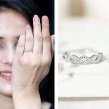 Load image into Gallery viewer, Pave Set Lab Grown Diamond Infinity Wedding Band