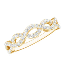 Load image into Gallery viewer, Pave Set Lab Grown Diamond Infinity Wedding Band