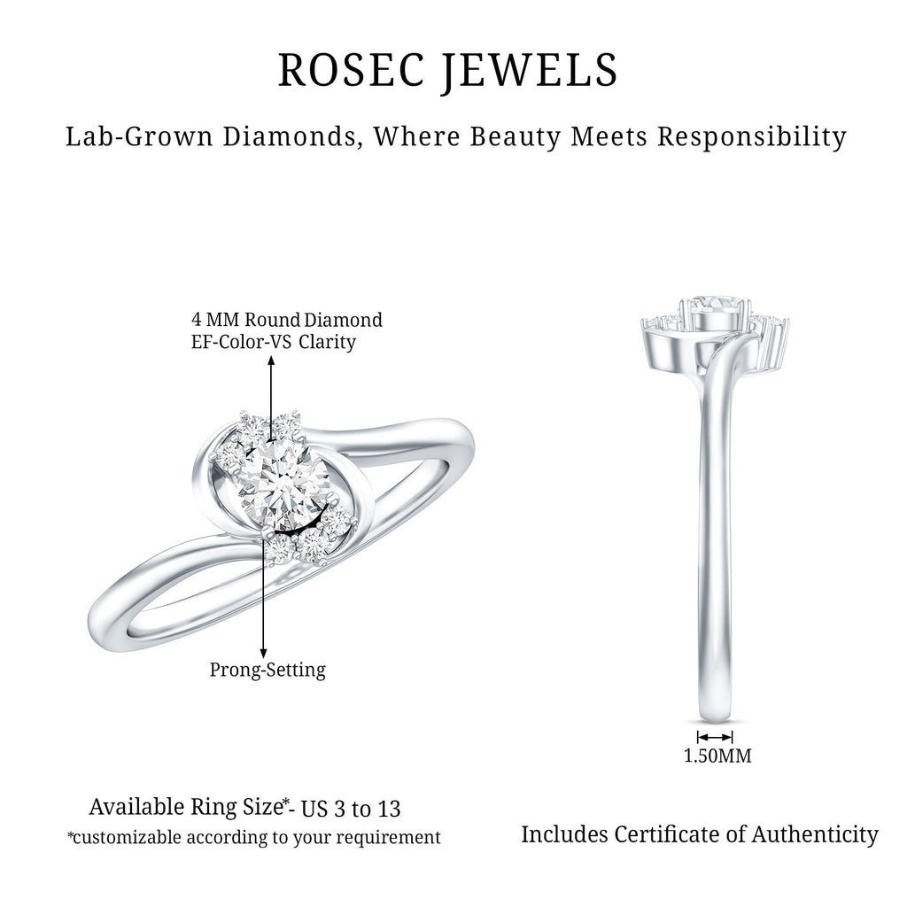 Brilliant Cut Certified Lab Grown Diamond Promise Ring For Her