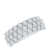 Load image into Gallery viewer, 3 Row Lab Grown Diamond Wide Wedding Band with Certificate