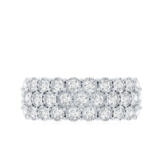 Load image into Gallery viewer, 3 Row Lab Grown Diamond Wide Wedding Band with Certificate