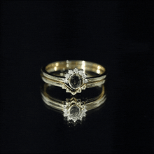 Load image into Gallery viewer, Real London Blue Topaz Engagement Ring With Enhancer in Silver