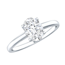 Load image into Gallery viewer, Certified 6X8mm Solitaire Moissanite Oval Engagement Ring