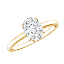 Load image into Gallery viewer, Certified 6X8mm Solitaire Moissanite Oval Engagement Ring