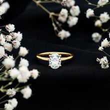 Load image into Gallery viewer, Certified 6X8mm Solitaire Moissanite Oval Engagement Ring