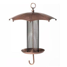 Load image into Gallery viewer, Copper Umbrella Bird Feeder with Mesh Tube Revivor - 3.5 lbs. Seed Capacity