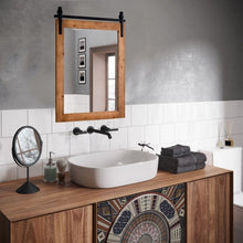Load image into Gallery viewer, 30 x 22 Inch Rustic FarmHouse Wall Mounted Bathroom Mirror
