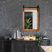 Load image into Gallery viewer, 30 x 22 Inch Rustic FarmHouse Wall Mounted Bathroom Mirror