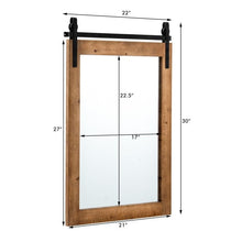 Load image into Gallery viewer, 30 x 22 Inch Rustic FarmHouse Wall Mounted Bathroom Mirror