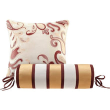 Load image into Gallery viewer, King 12 Piece Cotton Polyester Comforter Set Red Gold Paisley