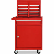 Load image into Gallery viewer, Red Heavy Duty Steel Lockable Rolling Tool Chest Mobile Garage Storage Cart