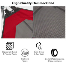 Load image into Gallery viewer, Red Portable Camping Foldable Hammock with Stand and Carry Case