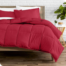 Load image into Gallery viewer, Twin/Twin XL Size All Season Super Soft Down Alternative Comforter Set Red