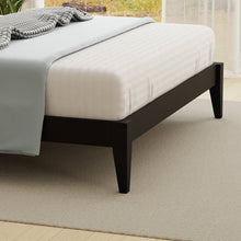 Load image into Gallery viewer, Queen Traditional Solid Oak Wooden Platform Bed Frame with Headboard in Black