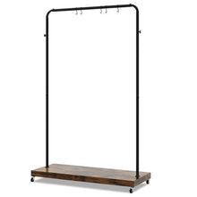 Load image into Gallery viewer, Industrial Style Heavy Duty Metal Pipe Clothes Garment Rack with Bottom Shelf