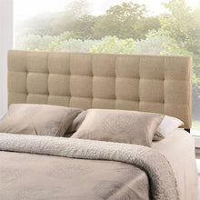 Load image into Gallery viewer, Full size Modern Beige Tan Taupe Fabric Tufted Upholstered Headboard