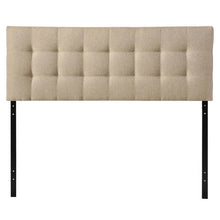 Load image into Gallery viewer, Queen size Modern Beige Tan Taupe Fabric Tufted Upholstered Headboard