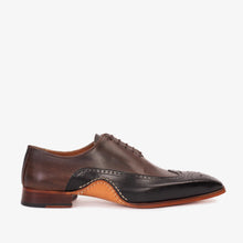 Load image into Gallery viewer, The Royal Hand Craft Black &amp; Brown Wingtip Oxford Men Shoe