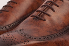 Load image into Gallery viewer, The Royal Hand Craft Brown Wingtip Oxford Men Shoe