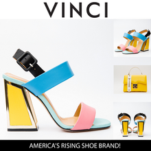 Load image into Gallery viewer, The Niger Multicolor Block Heel Leather Women Sandal